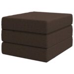 vidaXL Skladacia pohovka na spaní 75 x 63 x 45 cm Sivohnedá – Obrázok 5