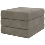 vidaXL Skladacia pohovka na spaní 75 x 63 x 45 cm Svetlosivá – Obrázok 5