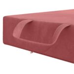 vidaXL Skladacia pohovka na spaní 75 x 63 x 45 cm Ružová – Obrázok 7