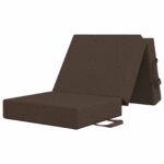 vidaXL Skladacia pohovka na spaní 75 x 67 x 45 cm Sivohnedá – Obrázok 3