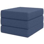 vidaXL Skladacia pohovka na spaní 75 x 67 x 45 cm Modrá – Obrázok 5