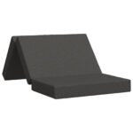 vidaXL Skladacia pohovka na spaní 80 x 67 x 45 cm Tmavosivá – Obrázok 2