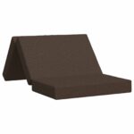 vidaXL Skladacia pohovka na spaní 80 x 67 x 45 cm Sivohnedá – Obrázok 2