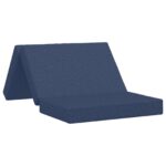 vidaXL Skladacia pohovka na spaní 80 x 67 x 45 cm Modrá – Obrázok 2