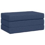 vidaXL Skladacia pohovka na spaní 80 x 67 x 45 cm Modrá – Obrázok 3