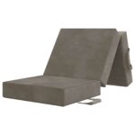 vidaXL Skladacia pohovka na spaní 90 x 67 x 45 cm Svetlosivá – Obrázok 3