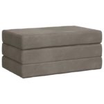 vidaXL Skladacia pohovka na spaní 100 x 67 x 45 cm Svetlosivá – Obrázok 3