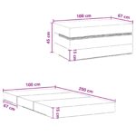 vidaXL Skladacia pohovka na spaní 100 x 67 x 45 cm Ružová – Obrázok 10