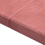 vidaXL Skladacia pohovka na spaní 100 x 67 x 45 cm Ružová – Obrázok 7