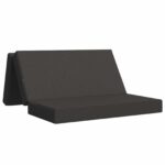 vidaXL Skladacia pohovka na spaní 120 x 67 x 45 cm Tmavosivá – Obrázok 2