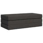 vidaXL Skladacia pohovka na spaní 140 x 67 x 45 cm Tmavosivá – Obrázok 3
