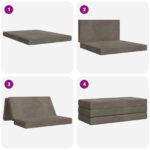 vidaXL Skladacia pohovka na spaní 140 x 67 x 45 cm Svetlosivá – Obrázok 9
