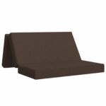 vidaXL Skladacia pohovka na spaní 160 x 67 x 45 cm Sivohnedá – Obrázok 2