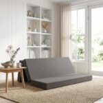 vidaXL Skladacia pohovka na spaní 180 x 67 x 45 cm Svetlosivá