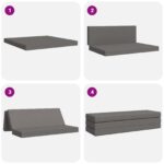 vidaXL Skladacia pohovka na spaní 180 x 67 x 45 cm Svetlosivá – Obrázok 8