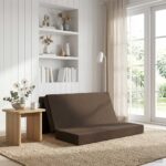 vidaXL Skladacia pohovka na spaní 180 x 67 x 45 cm Sivohnedá