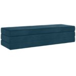 vidaXL Skladacia pohovka na spaní 180 x 67 x 45 cm Modrá – Obrázok 3