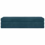 vidaXL Skladacia pohovka na spaní 180 x 67 x 45 cm Modrá – Obrázok 4