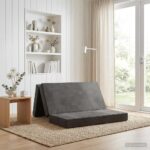 vidaXL Skladacia pohovka na spaní 180 x 67 x 45 cm Svetlosivá