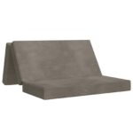 vidaXL Skladacia pohovka na spaní 180 x 67 x 45 cm Svetlosivá – Obrázok 2