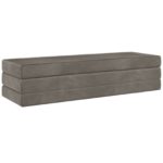 vidaXL Skladacia pohovka na spaní 180 x 67 x 45 cm Svetlosivá – Obrázok 3