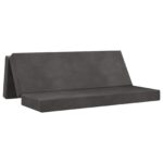 vidaXL Skladacia pohovka na spaní 180 x 67 x 45 cm Tmavosivá – Obrázok 2