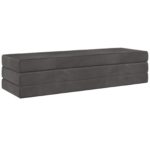 vidaXL Skladacia pohovka na spaní 180 x 67 x 45 cm Tmavosivá – Obrázok 3