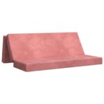 vidaXL Skladacia pohovka na spaní 180 x 67 x 45 cm Ružová – Obrázok 2