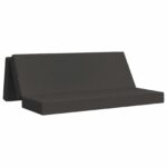 vidaXL Skladacia pohovka na spaní 200 x 67 x 45 cm Tmavosivá – Obrázok 2