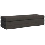 vidaXL Skladacia pohovka na spaní 200 x 67 x 45 cm Tmavosivá – Obrázok 3