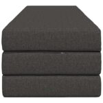 vidaXL Skladacia pohovka na spaní 200 x 67 x 45 cm Tmavosivá – Obrázok 4