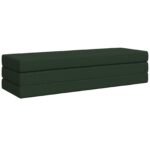 vidaXL Skladacia pohovka na spaní 200 x 67 x 45 cm Tmavozelená – Obrázok 3