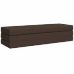 vidaXL Skladacia pohovka na spaní 200 x 67 x 45 cm Sivohnedá – Obrázok 3