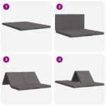 vidaXL Skladacia pohovka na spaní 140 x 67 x 45 cm Svetlosivá – Obrázok 9