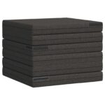 vidaXL Skladacia pohovka na spaní 140 x 67 x 45 cm Tmavosivá – Obrázok 4