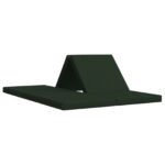 vidaXL Skladacia pohovka na spaní 140 x 67 x 45 cm Tmavozelená – Obrázok 2