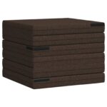vidaXL Skladacia pohovka na spaní 140 x 67 x 45 cm Sivohnedá – Obrázok 4