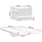 vidaXL Skladacia pohovka na spaní 140 x 67 x 45 cm Tmavosivá – Obrázok 11