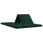 vidaXL Skladacia pohovka na spaní 140 x 67 x 45 cm Tmavozelená – Obrázok 2
