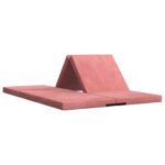 vidaXL Skladacia pohovka na spaní 140 x 67 x 45 cm Ružová – Obrázok 2