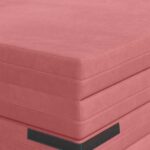 vidaXL Skladacia pohovka na spaní 140 x 67 x 45 cm Ružová – Obrázok 7