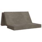 vidaXL Skladacia pohovka na spaní 160 x 67 x 45 cm Svetlosivá – Obrázok 2