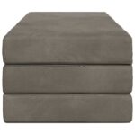 vidaXL Skladacia pohovka na spaní 160 x 67 x 45 cm Svetlosivá – Obrázok 4