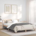 vidaXL Rám postele Prírodná 152 x 203 cm Masívne borovicové drevo