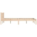 vidaXL Rám postele Prírodná 152 x 203 cm Masívne borovicové drevo – Obrázok 5
