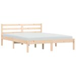 vidaXL Rám postele s čelnou doskou Prírodná 208,5 x 157,5 x 69,5 cm – Obrázok 2