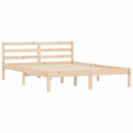 vidaXL Rám postele s čelnou doskou Prírodná 208,5 x 157,5 x 69,5 cm – Obrázok 3