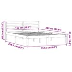 vidaXL Rám postele s čelnou doskou Prírodná 208,5 x 157,5 x 69,5 cm – Obrázok 9