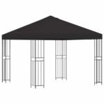 vidaXL Altánok 3 x 3 m Antracitová Polyester a oceľ 190 gsm – Obrázok 2