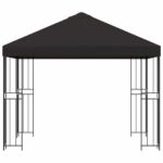 vidaXL Altánok 3 x 3 m Antracitová Polyester a oceľ 190 gsm – Obrázok 4